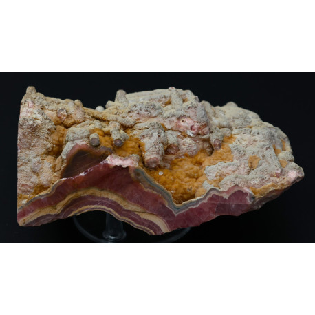 Rhodochrostit Stalaktiten-Stufe